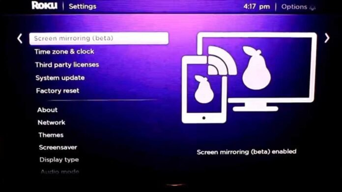 How to screen mirror on roku